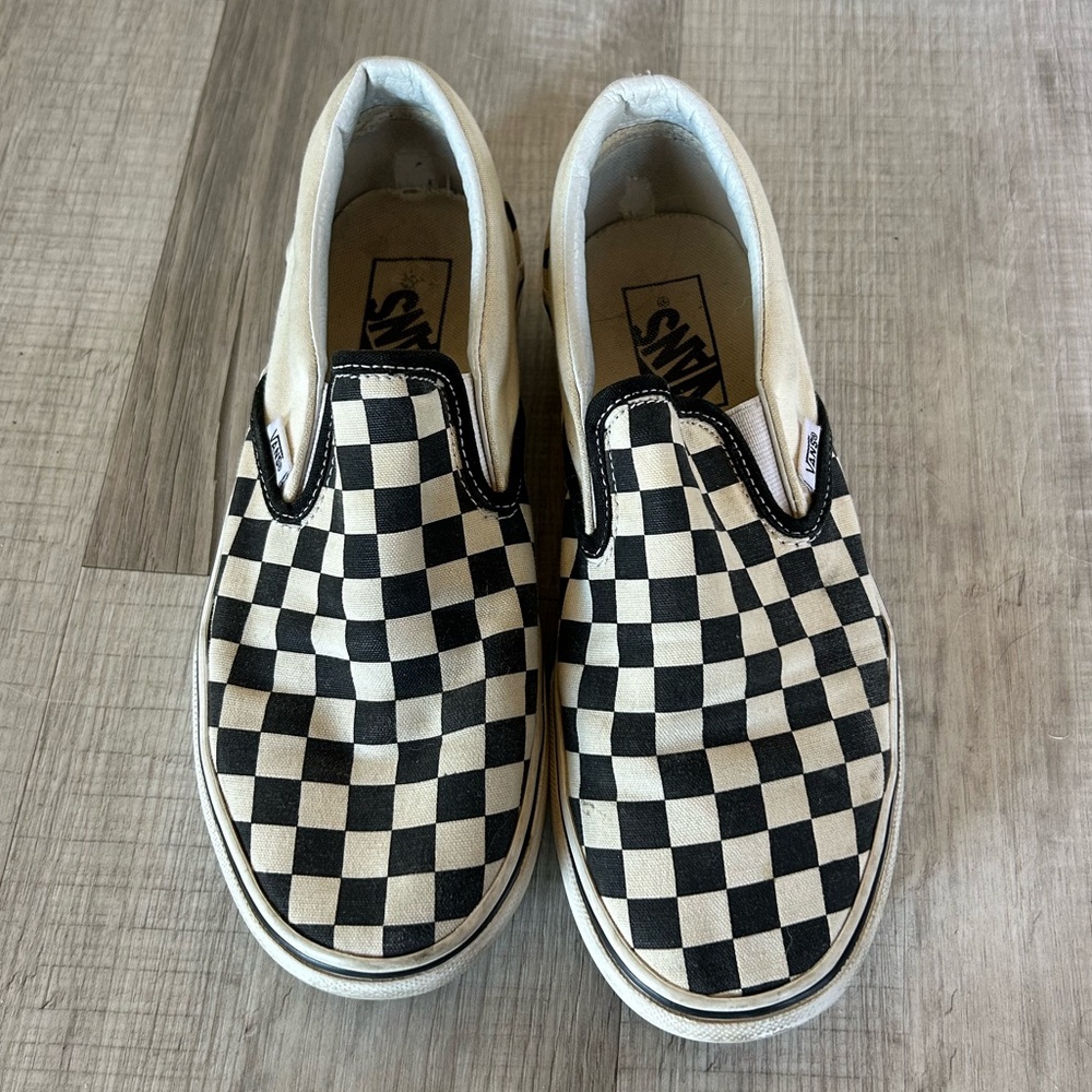 Checkered Slip On Vans